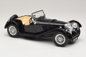 Jaguar SS100 Roadster Črn Bburago 1:18 3006-M3 Kovina – slika 4 od 6
