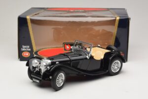 Jaguar SS100 Roadster Črn Bburago 1:18 3006-M3 Kovina – slika 6 od 6