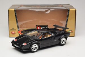 Lamborghini Countach 5000 Quattrovalvole Črn Bburago 1:18 3337 Kovina – slika 8 od 8
