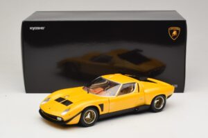Lamborghini Miura SVR Rumen & Črn Kyosho 1:18 08319GY Kovina – slika 8 od 8