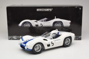 Maserati Tipo 61 #5 Camoradi S. Moss / D. Gurney 1000km Nurburgring Winner 1960 Minichamps 1:12 120601205 Kovina – slika 8 od 8