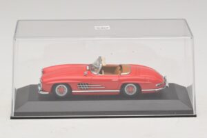 Mercedes 300 SL W198 Rdeč Z Rjavo Notranjostjo Minichamps 1:43 MB009 Diecast – slika 4 od 5