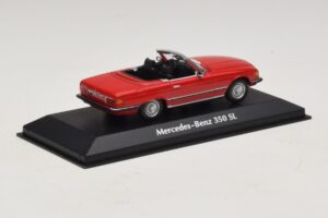 Mercedes 350 SL R107 Rdeč Maxichamps 1:43 940033432 Diecast – slika 2 od 5