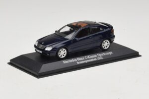 Mercedes C-Class Sportscoupe CL203 Blue Metallic Bundespressball Minichamps 1:43 MB010 Diecast – slika 2 od 5