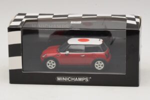 Mini Cooper One R50 Rdeč Z Japonsko Zastavo Minichamps 1:43 MINI034 Kovina – slika 5 od 5