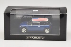 Mini Cooper S R53 Moder Z Ameriško Zastavo Minichamps 1:43 MINI014 Kovina – slika 5 od 5