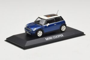 Mini Cooper S R53 Temno Moder S Panoramsko Streho Minichamps 1:43 MINI021 Diecast – slika 2 od 4