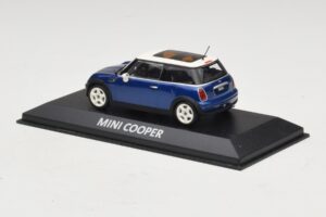Mini Cooper S R53 Temno Moder S Panoramsko Streho Minichamps 1:43 MINI021 Diecast – slika 3 od 4