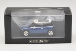 Mini Cooper S R53 Temno Moder S Panoramsko Streho Minichamps 1:43 MINI021 Diecast – slika 4 od 4