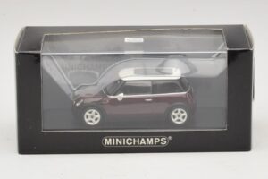 Mini Cooper S R53 Temno Rdeč S Panoramsko Streho Minichamps 1:43 MINI019 Diecast – slika 4 od 4