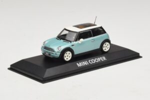 Mini Cooper S R53 Svetlo Moder Metalik S Panoramsko Streho Minichamps 1:43 MINI018 Diecast – slika 2 od 4