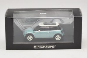 Mini Cooper S R53 Svetlo Moder Metalik S Panoramsko Streho Minichamps 1:43 MINI018 Diecast – slika 4 od 4