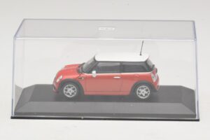 Mini Cooper S R53 Rdeč Z Belo Streho Minichamps 1:43 MINI025 Diecast – slika 4 od 5