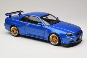Nissan Skyline GT-R R34 V-Spec II Modra Metalik BBS Platišča KK-Scale 1:12 KKDC120211-2 Kovina – slika 6 od 8