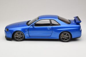 Nissan Skyline GT-R R34 V-Spec II Modra Metalik OEM Platišča KK-Scale 1:12 KKDC120211-1 Kovina – slika 4 od 8