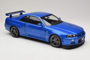 Nissan Skyline GT-R R34 V-Spec II Modra Metalik OEM Platišča KK-Scale 1:12 KKDC120211-1 Kovina – slika 6 od 8