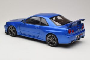 Nissan Skyline GT-R R34 V-Spec II Modra Metalik OEM Platišča KK-Scale 1:12 KKDC120211-1 Kovina – slika 7 od 8