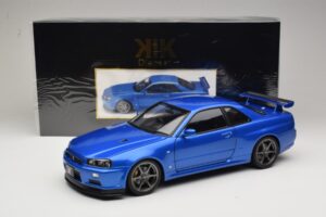 Nissan Skyline GT-R R34 V-Spec II Modra Metalik OEM Platišča KK-Scale 1:12 KKDC120211-1 Kovina – slika 8 od 8