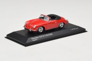 Porsche 356 B Kabriolet Rdeč Minichamps 1:43 400064331 Kovina – slika 2 od 5