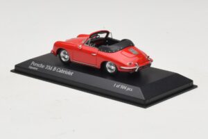 Porsche 356 B Kabriolet Rdeč Minichamps 1:43 400064331 Kovina – slika 3 od 5