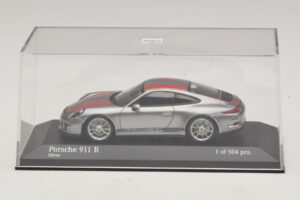 Porsche 911 991.1 R Srebrna Z Oranžnimi Črtami Minichamps 1:43 410066222 Kovina – slika 4 od 5