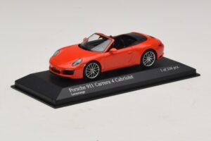Porsche 911 991.2 Carrera 4 Kabriolet Oranžen Minichamps 1:43 410067231 Kovina – slika 2 od 5