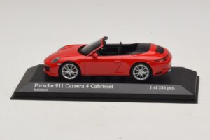 Porsche 911 991.2 Carrera 4 Kabriolet Rdeč Minichamps 1:43 410067230 Kovina