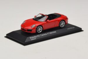 Porsche 911 991.2 Carrera 4 Kabriolet Rdeč Minichamps 1:43 410067230 Kovina – slika 2 od 5