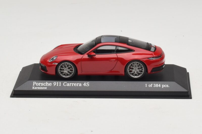 Porsche 911 992 Carrera 4S Rdeč Minichamps 1:43 410069321 Kovina