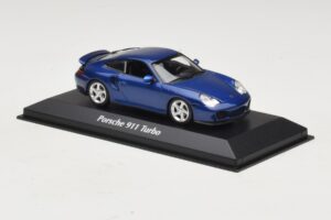 Porsche 911 996 Turbo Blue Metallic Maxichamps 1:43 940069301 Kovina – slika 3 od 5