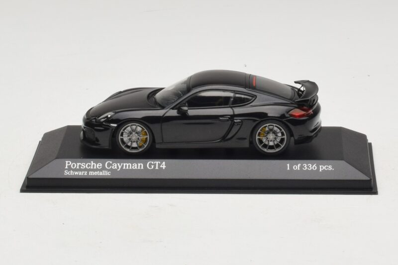 Porsche Cayman GT4 981 Black Metallic Minichamps 1:43 410066121 Diecast