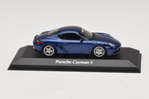 Porsche Cayman S 987 Modra Metalik Maxichamps 1:43 940065621 Kovina