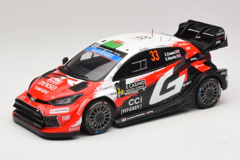 Toyota GR Yaris Rally1 #33 E. Evans / S. Martin Rally Monte Carlo 2026 IXO 1:18 18RMC269B Kovina