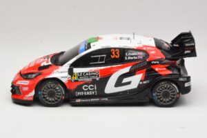 Toyota GR Yaris Rally1 #33 E. Evans / S. Martin Rally Monte Carlo 2026 IXO 1:18 18RMC269B Kovina – slika 3 od 6