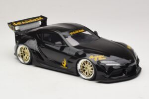 Toyota Supra GR A90 Pandem V1.0 Črn TopSpeed 1:18 TS0307 Smola – slika 4 od 6