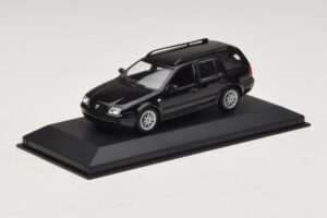 Volkswagen Golf Mk4 Variant Sport Highline BBS Edition Črn Nadomestna Škatla Minichamps 1:43 GOLF008-R1 Kovina – slika 2 od 5