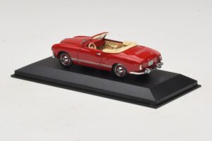 Volkswagen Karmann Ghia Kabriolet Temno Rdeč Minichamps 1:43 5032 Kovina – slika 3 od 5