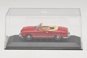 Volkswagen Karmann Ghia Kabriolet Temno Rdeč Minichamps 1:43 5032 Kovina – slika 4 od 5