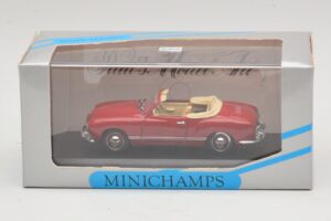 Volkswagen Karmann Ghia Kabriolet Temno Rdeč Minichamps 1:43 5032 Kovina – slika 5 od 5
