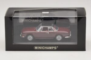 Volkswagen Karmann Ghia Rdeč S Črno Streho Minichamps 1:43 GHIA002 Kovina – slika 5 od 5
